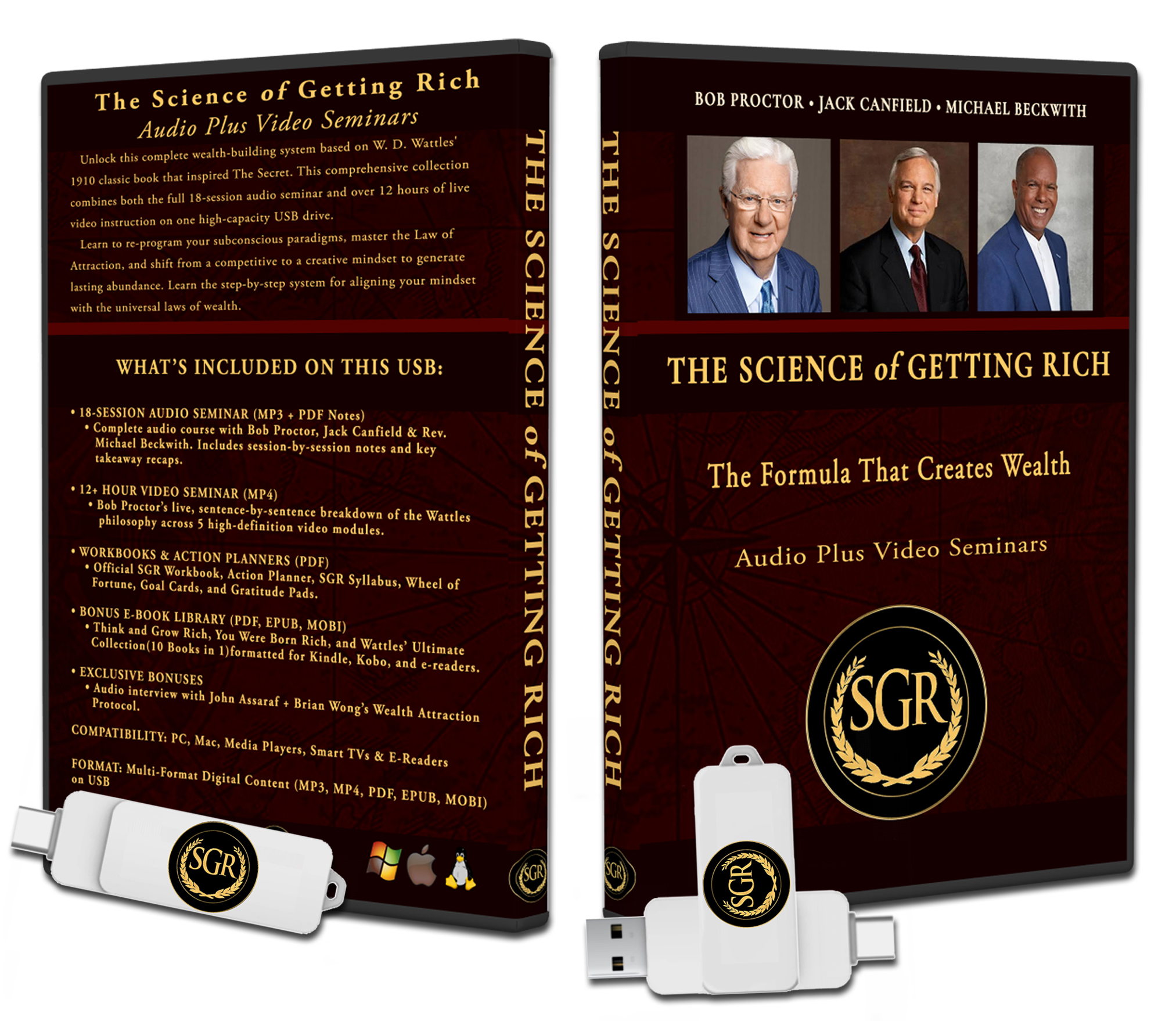 Bob Proctor, Science of Getting Rich Audio Program, Plus Video Seminar. 2 for 1 Courses